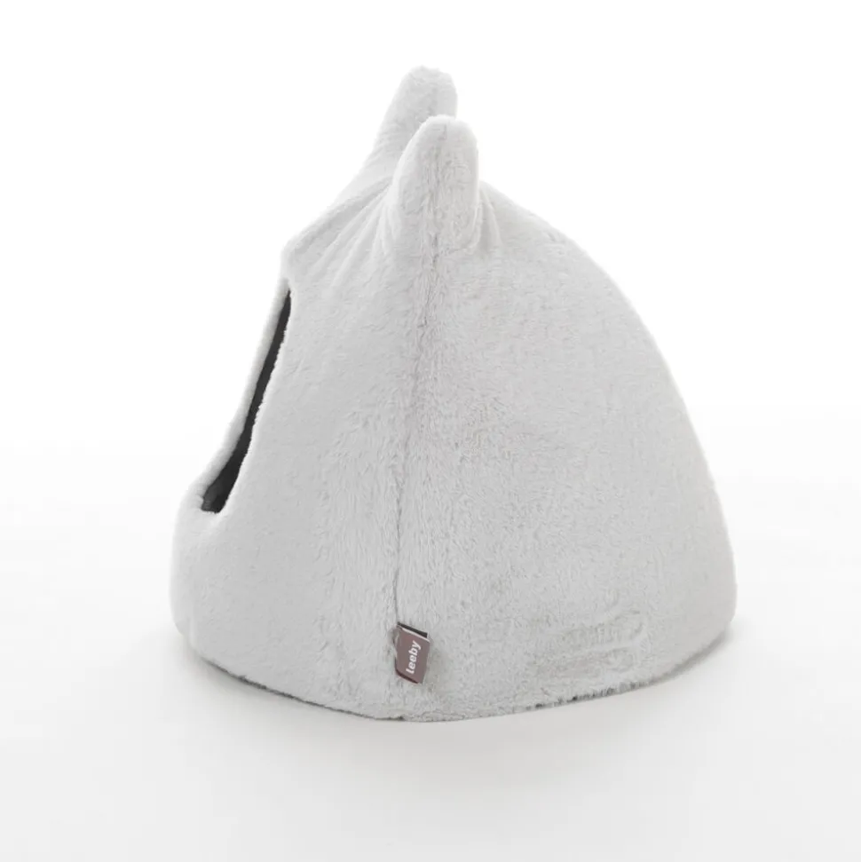 Leeby - Igloo Extra Doux pour Chats - Gris