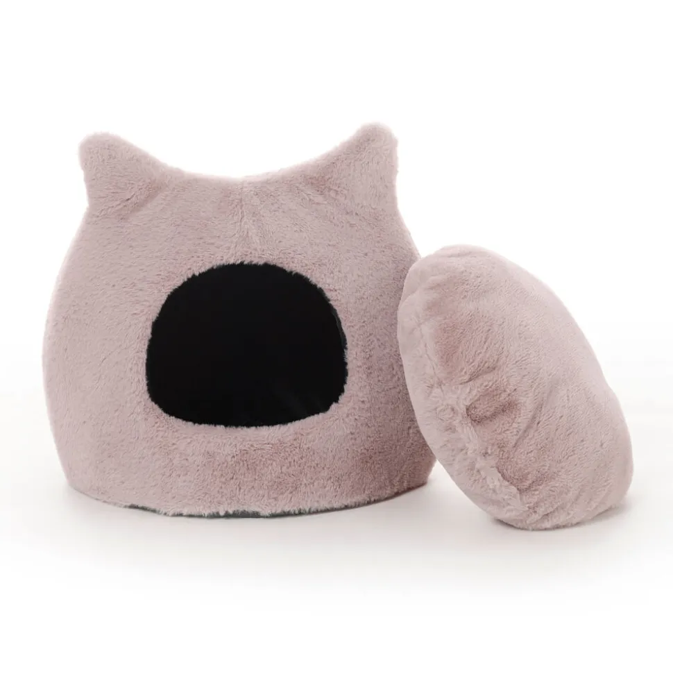 Leeby - Igloo Extra Doux pour Chats - Rose