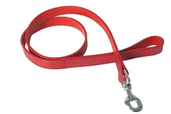 Martin Sellier - Laisse en Cuir Bords Arrondis de 14-100cm pour Chien - Rouge