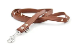 Matteo - Laisse Multi Positions Marron pour Chiens - 2x220cm