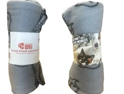 Mon Ami Luki - Plaid Imprimé Tout Doux pour Chiens et Chats 100x70cm