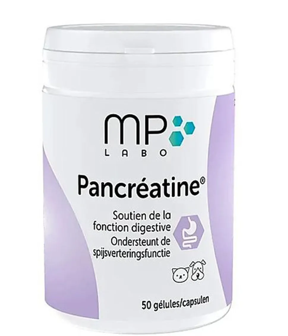 MP Labo - Gélules Pancréatine Fonction Digestive pour Chiens et Chats - x50