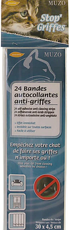Muzo - Bandes Stop'Griffes Autocollantes Anti-griffes pour Chat - x24