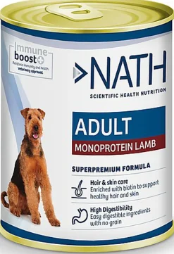Nath - Pâtée Adult Monoprotéique Agneau pour Chiens - 400g