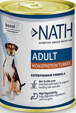 Nath - Pâtée Adult Monoprotéique Dinde pour Chiens - 400g