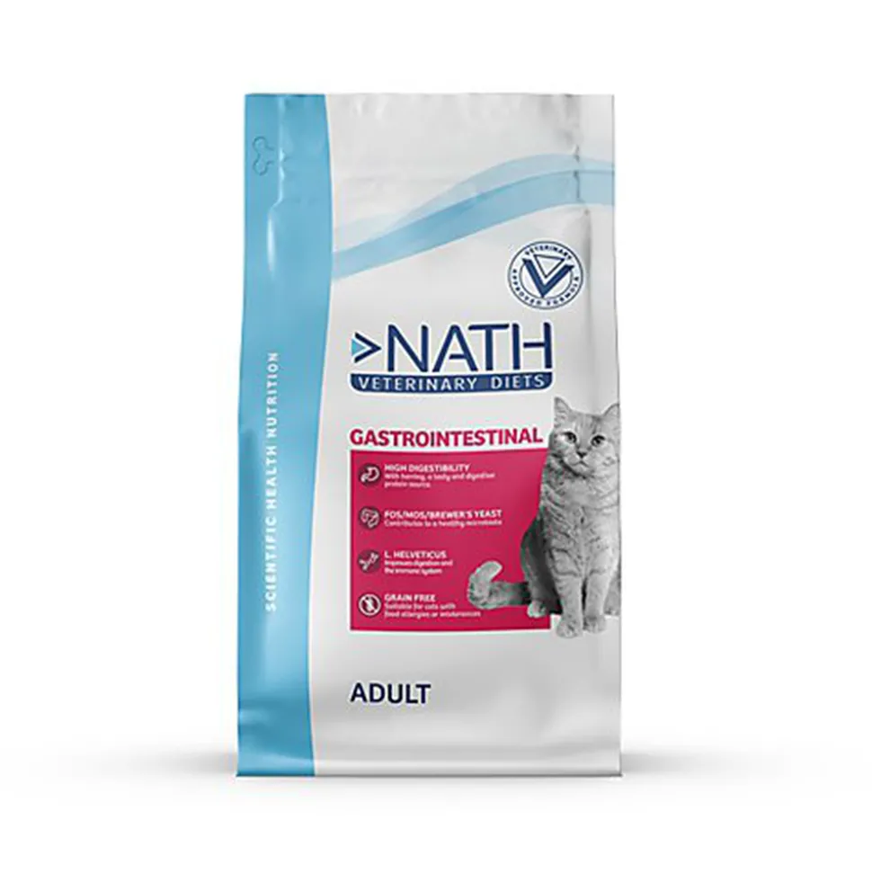 Nath Veterinary Diet - Croquettes Gastro Intestinal Sans Céréales pour Chat - 4Kg