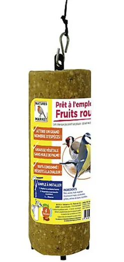 Natures Markets - Graisse Végétale aux Fruits Rouges pour Oiseaux du Ciel - 440g