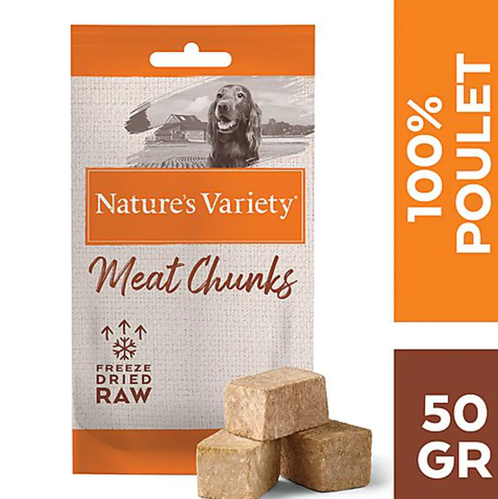 Nature's Variety - Bouchées Cube de Viandes Freeze au Poulet pour Chiens - 50g