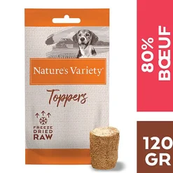 Nature's Variety - Bouchées Toppers Freeze au Bœuf pour Chiens - 120g