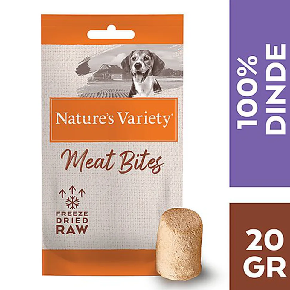 Nature's Variety - Bouchées Meat Bites 100% Dinde pour Chiens - 20g