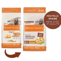 Nature's Variety - Croquettes Healthy Grains Adulte Au Poulet Pour Chiens - 3kg