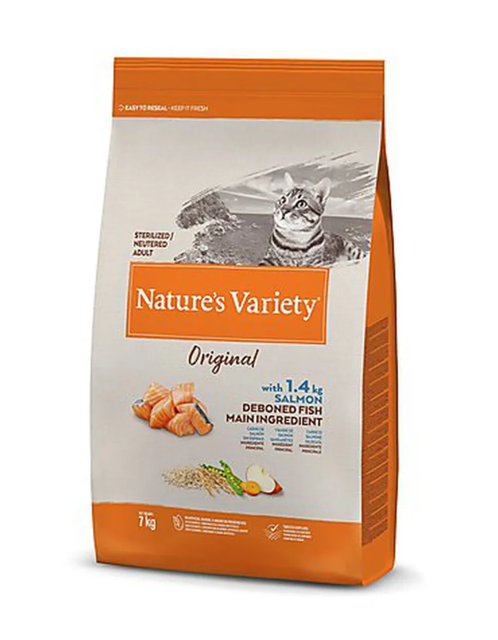 Nature's Variety - Croquettes Original Sterilized au Saumon pour Chat