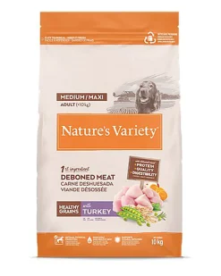 Nature's Variety - Croquettes Healthy Grains Adulte Dinde Pour Chiens - 10kg