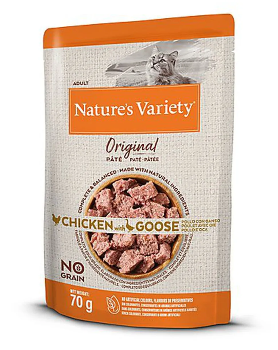 Nature's Variety - Pâtée Original au Poulet et Oie pour Chat - 70g