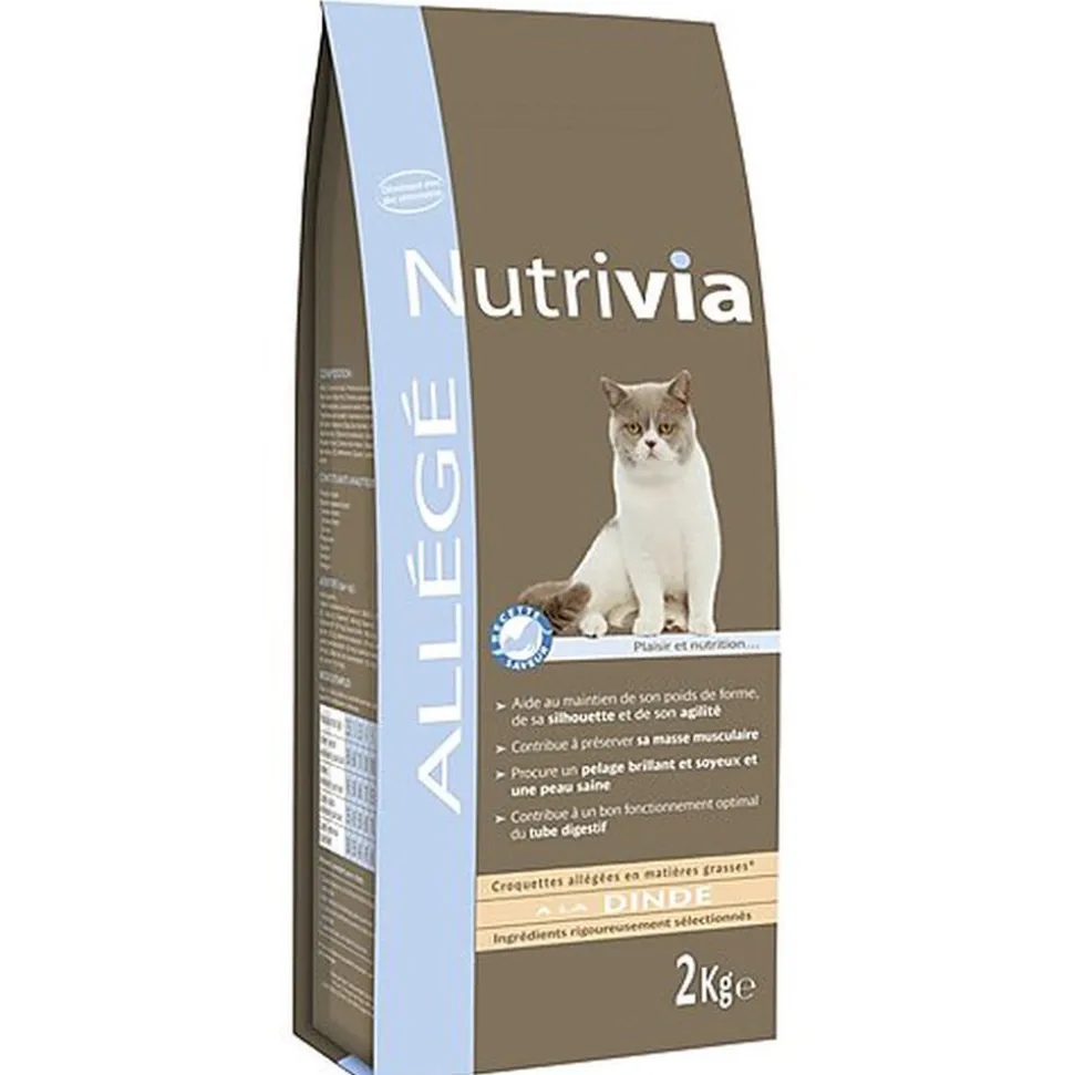 Nutrivia - Croquettes Allégées à la Dinde pour Chat