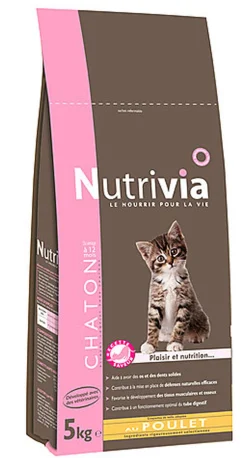 Nutrivia - Croquettes au Poulet pour Chaton