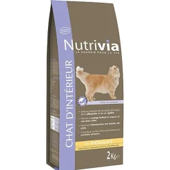 Nutrivia - Croquettes au Poulet pour Chat d'Intérieur