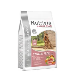 Nutrivia Nature Plus - Croquettes Naturelles au Canard Frais pour Chien Adulte de Toutes Races