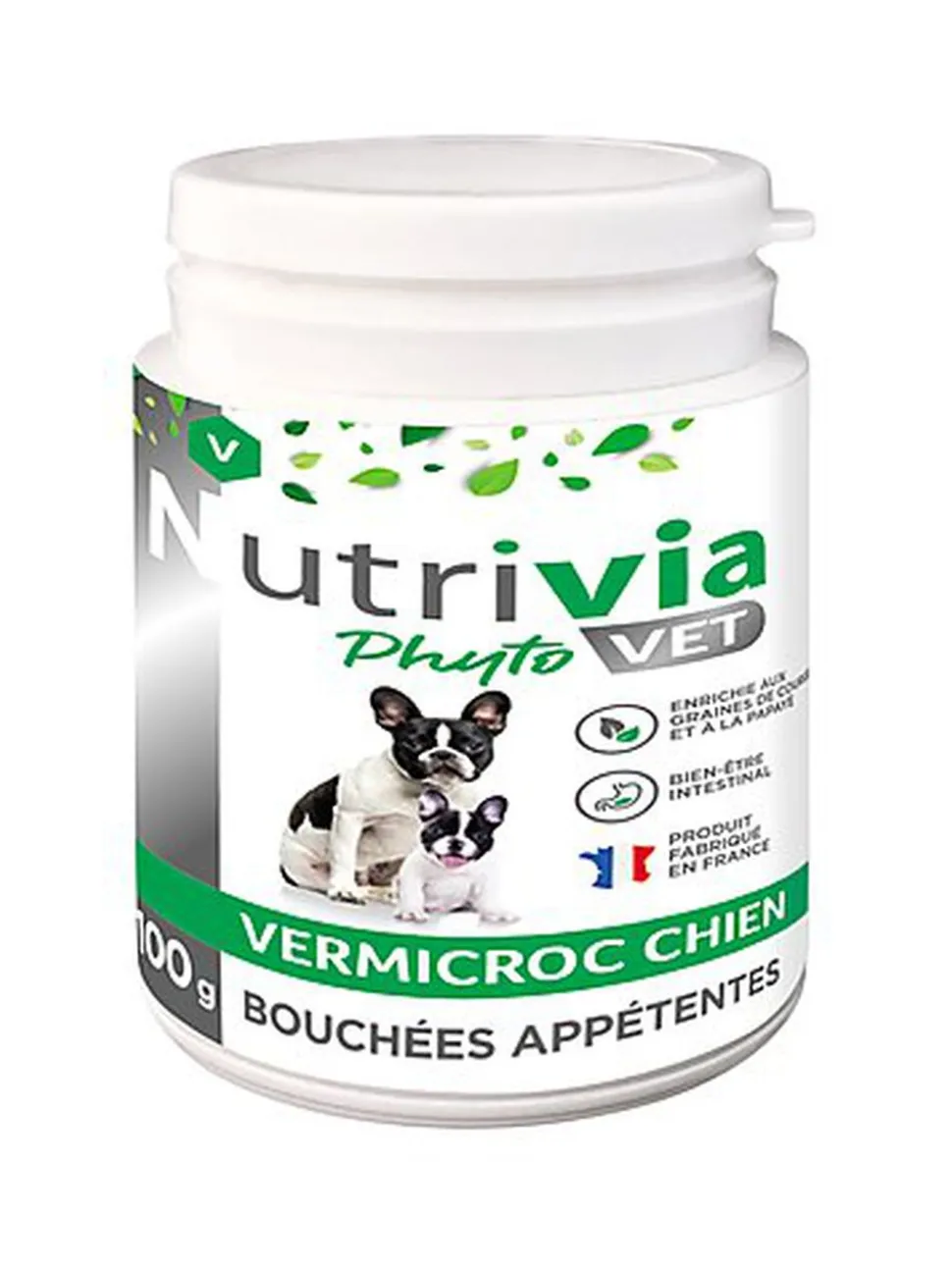 Nutrivia Vet - Bouchées Appétentes Vermicroc pour Chiens - 100g
