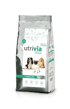Nutrivia Vet - Croquettes Stérilisé pour Chien de Petites Races - 3Kg