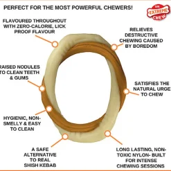 Nylabone - Jouet Anneau à Mâcher Bully Stick Extreme Ring Bone - M