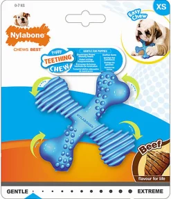 Nylabone - Jouet Puppy Teething Chew au Bœuf pour Chiots - XS