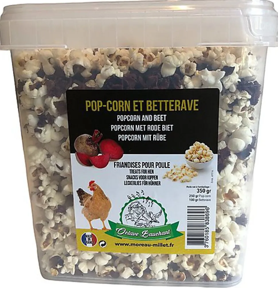 Octave Bauchant - Friandises Pop-corn Betterave pour Poules - 350g