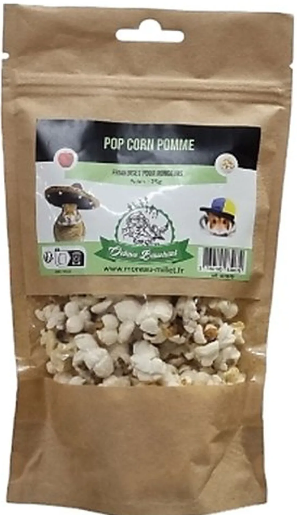 Octave Bauchant - Friandises Pop-corn Pomme Rongeurs - 25g