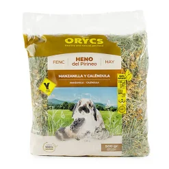 Orycs - Foin pour Rongeurs à la Camomille et Calendule - 500g