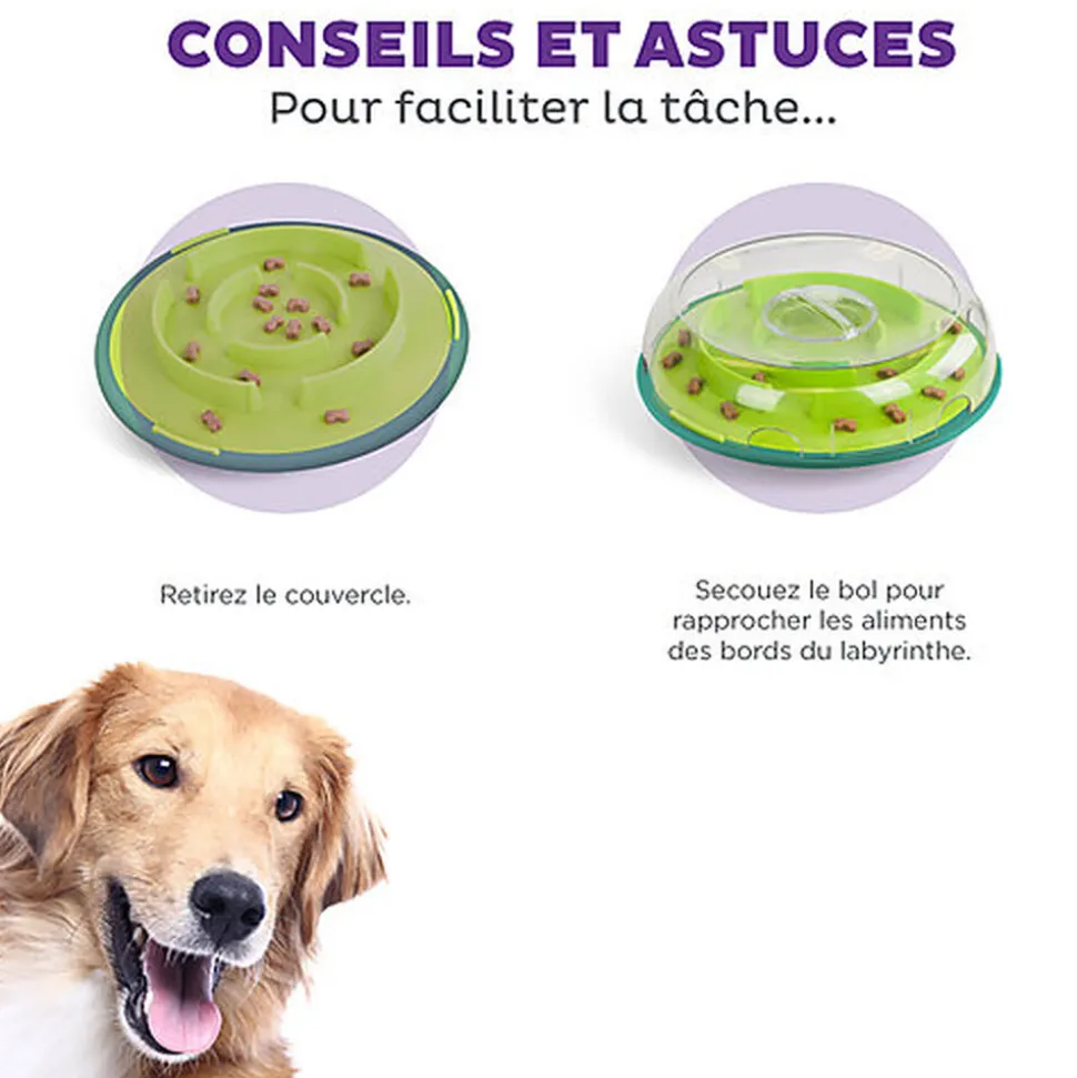 Outward Hound - Jeu Puzzle à Friandises Wobble Bowl pour Chiens