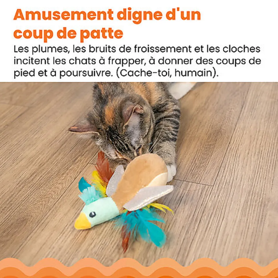 Outward Hound - Jouet Flapperz Duck pour Chats - 19cm