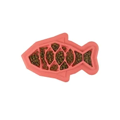Outward Hound - Tapis d'Alimentation Fishie Fun Feed pour Chats - Rose