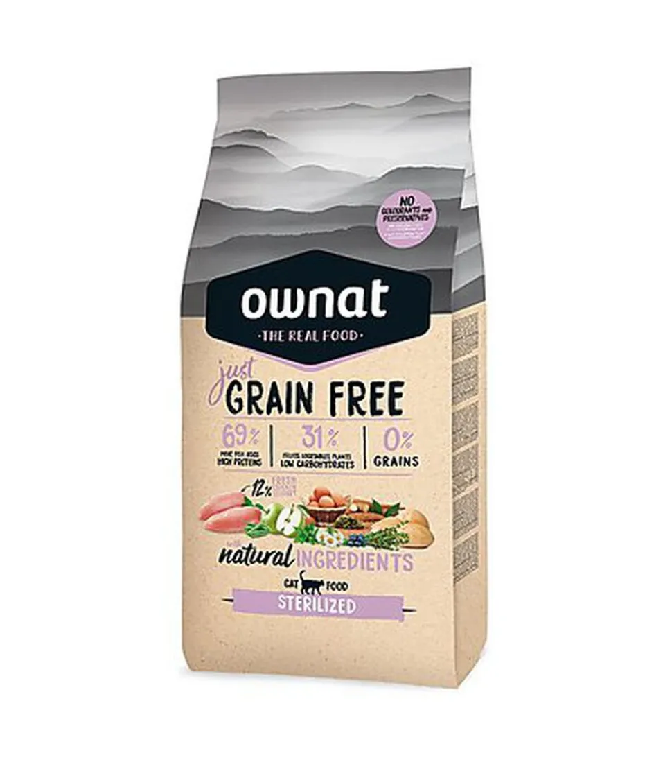 Ownat - Croquettes JUST Grain Free Sterilized Poulet pour Chats