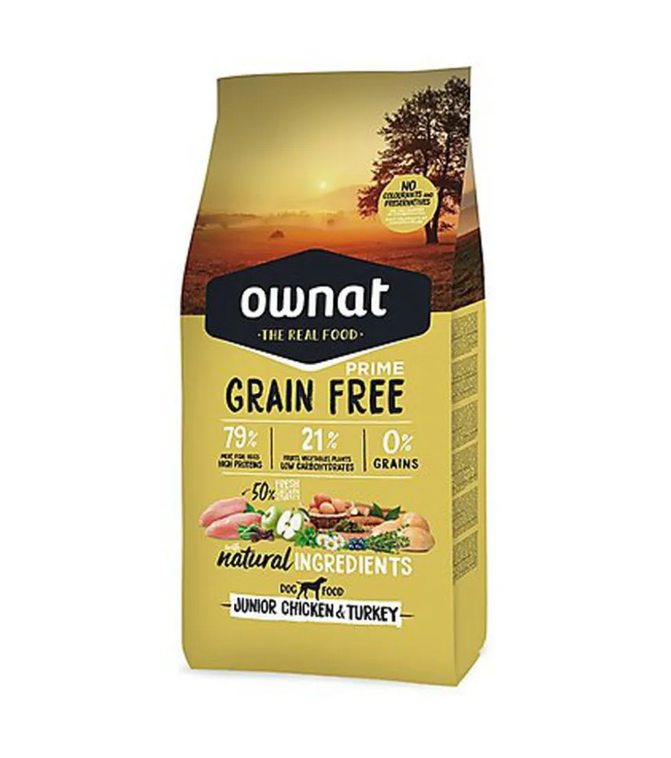 Ownat - Croquettes PRIME Grain Free Poulet et Dinde pour Chiots