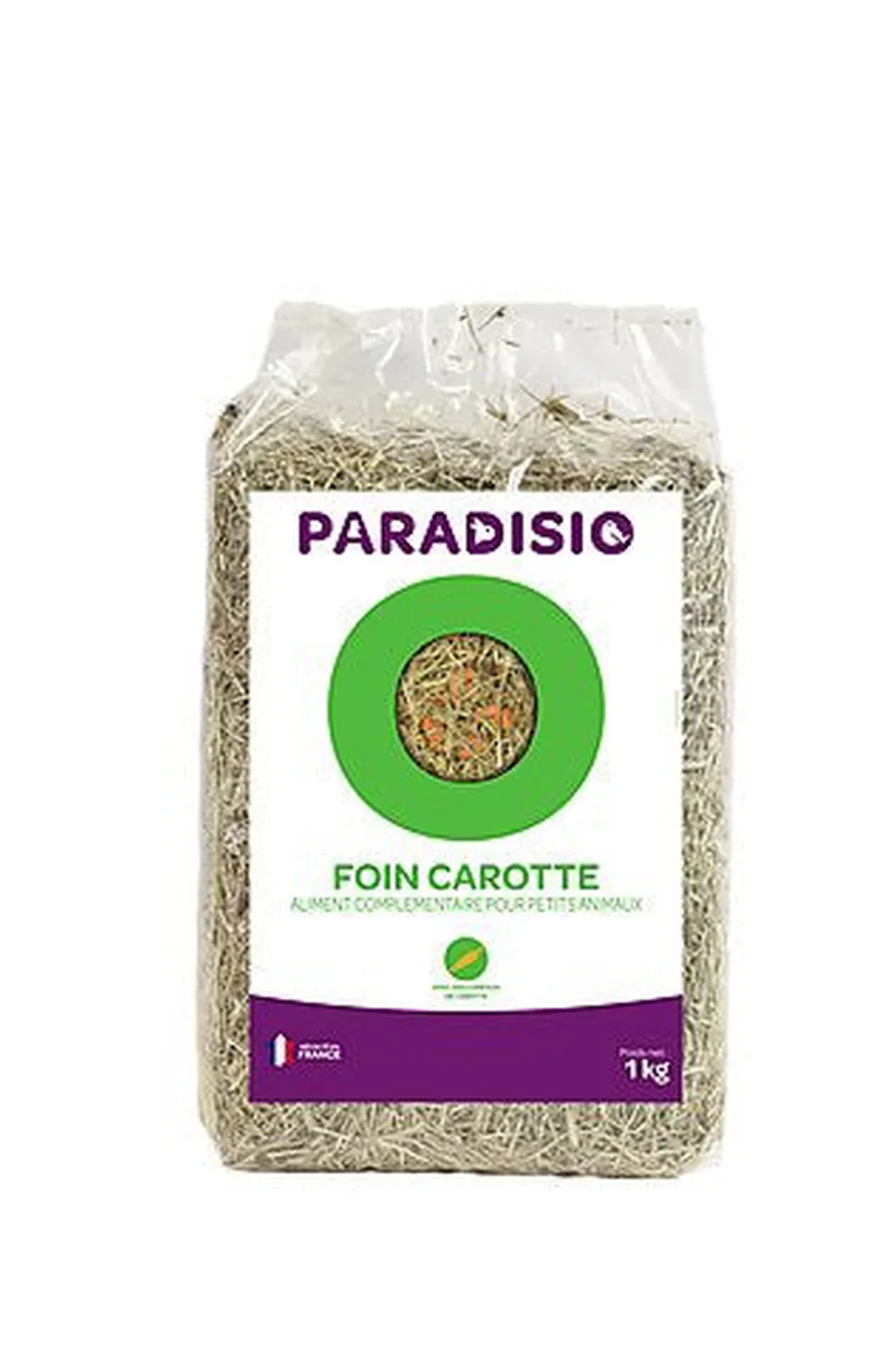 Paradisio - Foin Carotte pour Rongeurs - 1Kg
