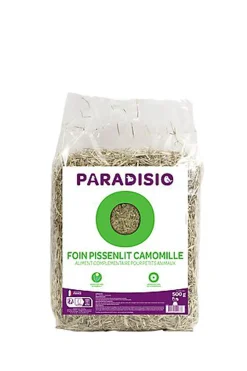 Paradisio - Foin Pissenlit Camomille pour Rongeurs - 500g