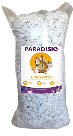 Paradisio - Litière en Coton pour Rongeurs - 15L