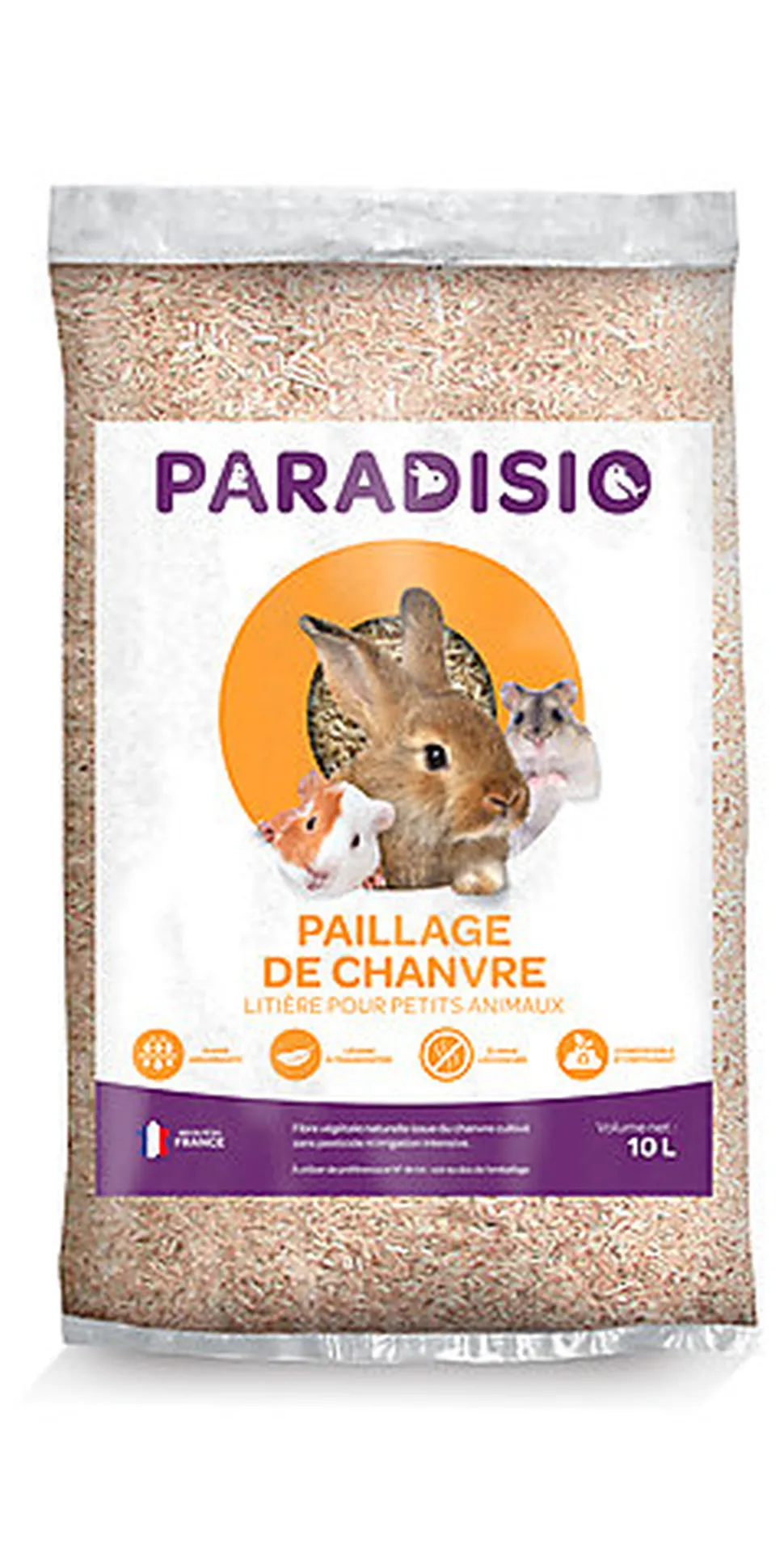 Paradisio - Paillage de Chanvre Pour Rongeurs