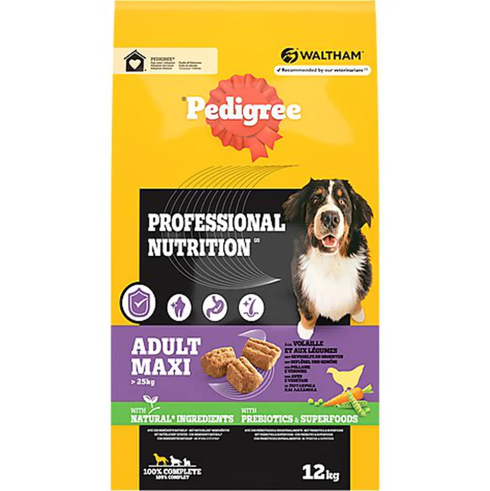 PEDIGREE - Croquettes ADULT MAXI à la Volaille et aux Légumes pour chiens - 12kg