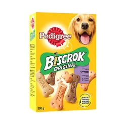 Pedigree - Friandises Biscrok Original de 3 Variétés de Viandes pour Chien - 500g