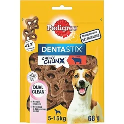 Pedigree - Friandises Dentastix Chewy Chunx au Bœuf pour Chien - 68g