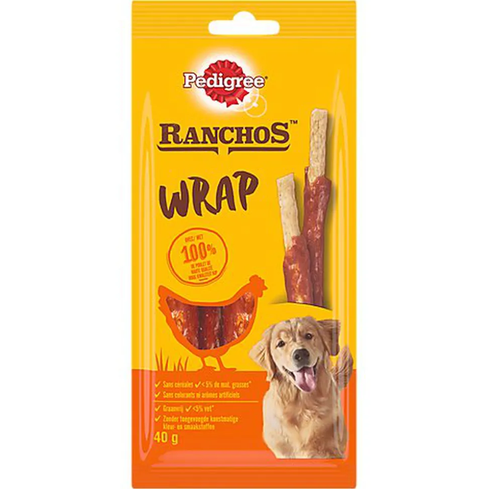 Pedigree - Friandises Ranchos Wrap au Poulet pour Chiens - 40g