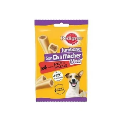 Pedigree - Jambon Os à Mâcher Mini Bœuf et Volaille pour Petit Chien - 160g