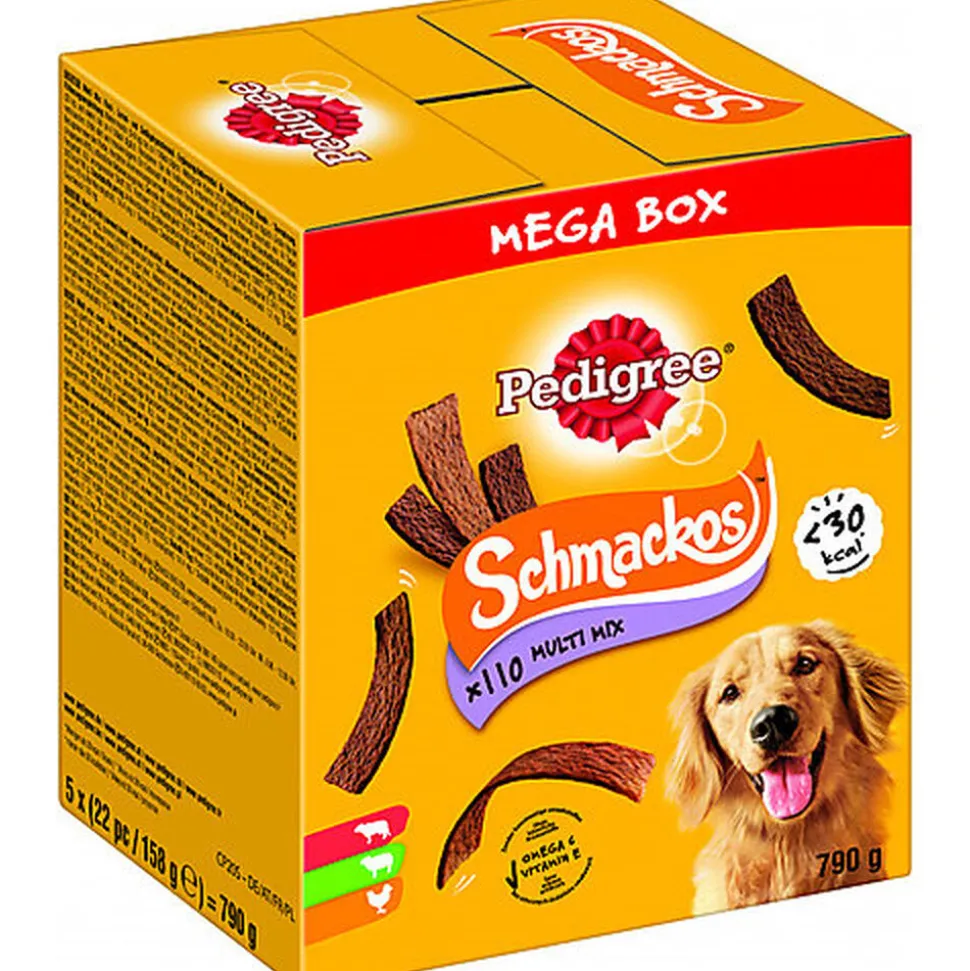 Pedigree - Méga Box Schmackos au Bœuf Agneau et Poulet pour Chien - 790g