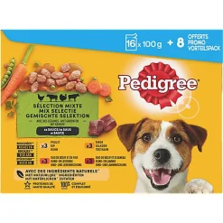 Pedigree - Sachets Fraîcheur en Sauce pour Chien - 24x100 GR (16+8 Offerts)