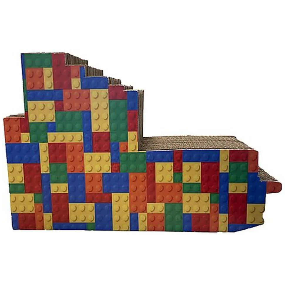 Pet Design - Griffoir en Carton Lego pour Chat - 39x26x18cm