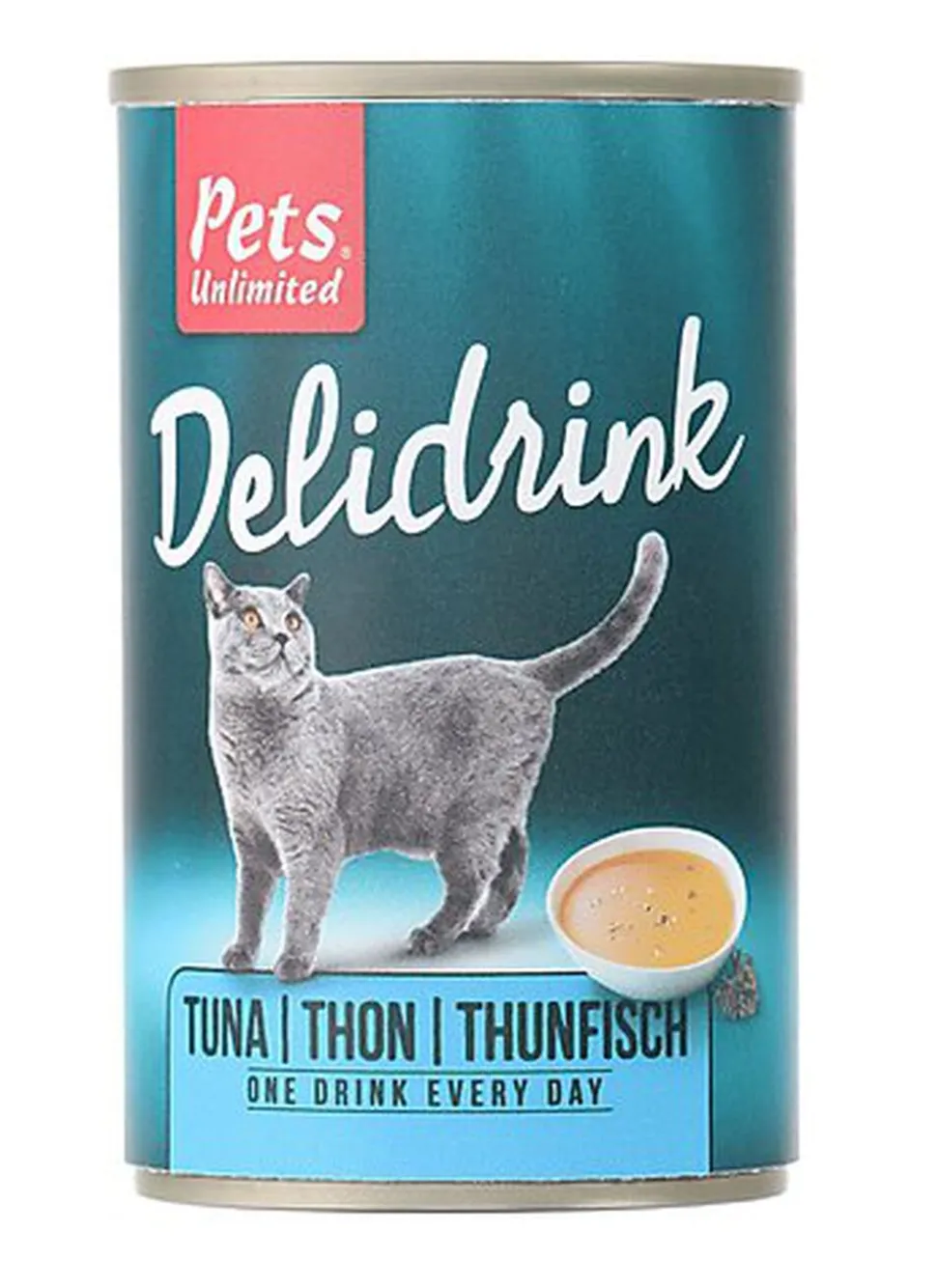 Pets Unlimited - Boîte Delidrink Bouillon au Thon pour Chat - 135ml