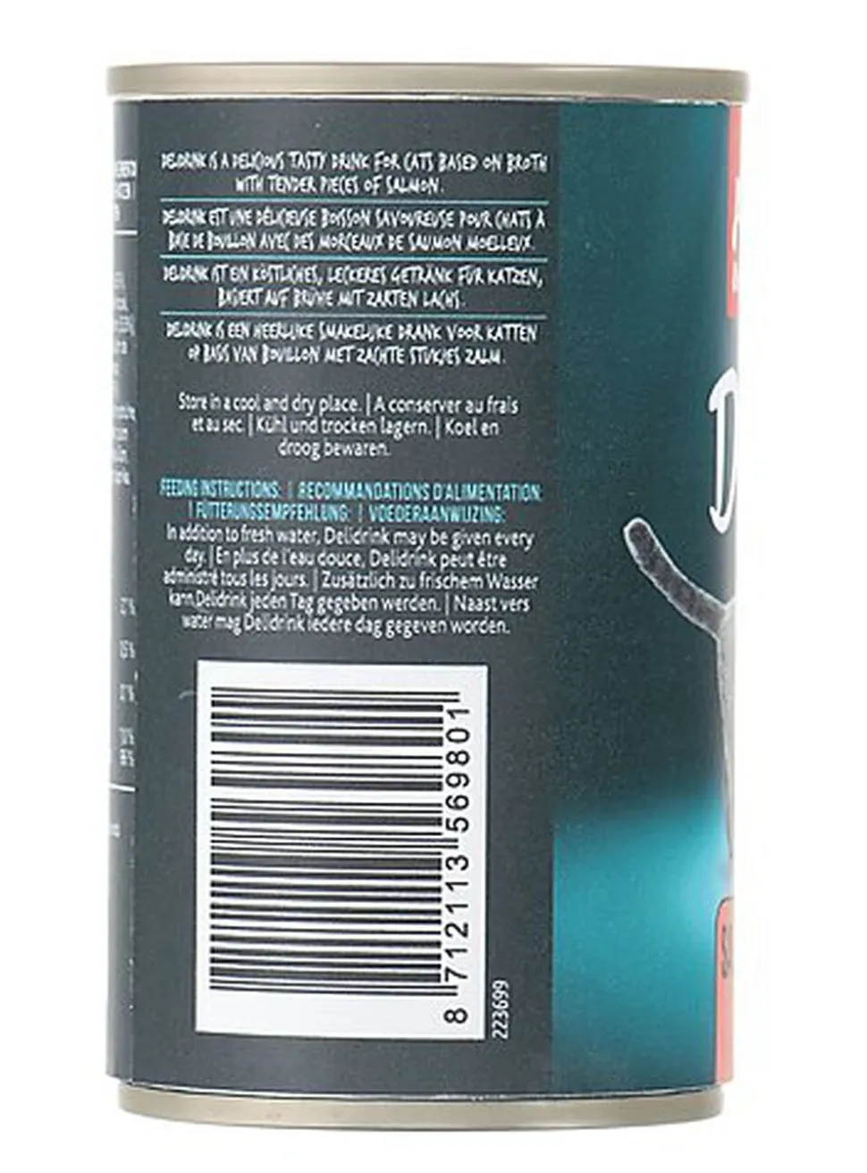 Pets Unlimited - Boîte Delidrink Bouillon au Saumon pour Chat - 135ml