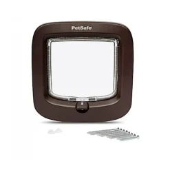 PetSafe - Chatière 4 Positions Luxe pour Chats - BRUN