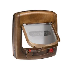 PetSafe - Chatière Porte Magnétique Luxe pour Chiens et chats - Brun